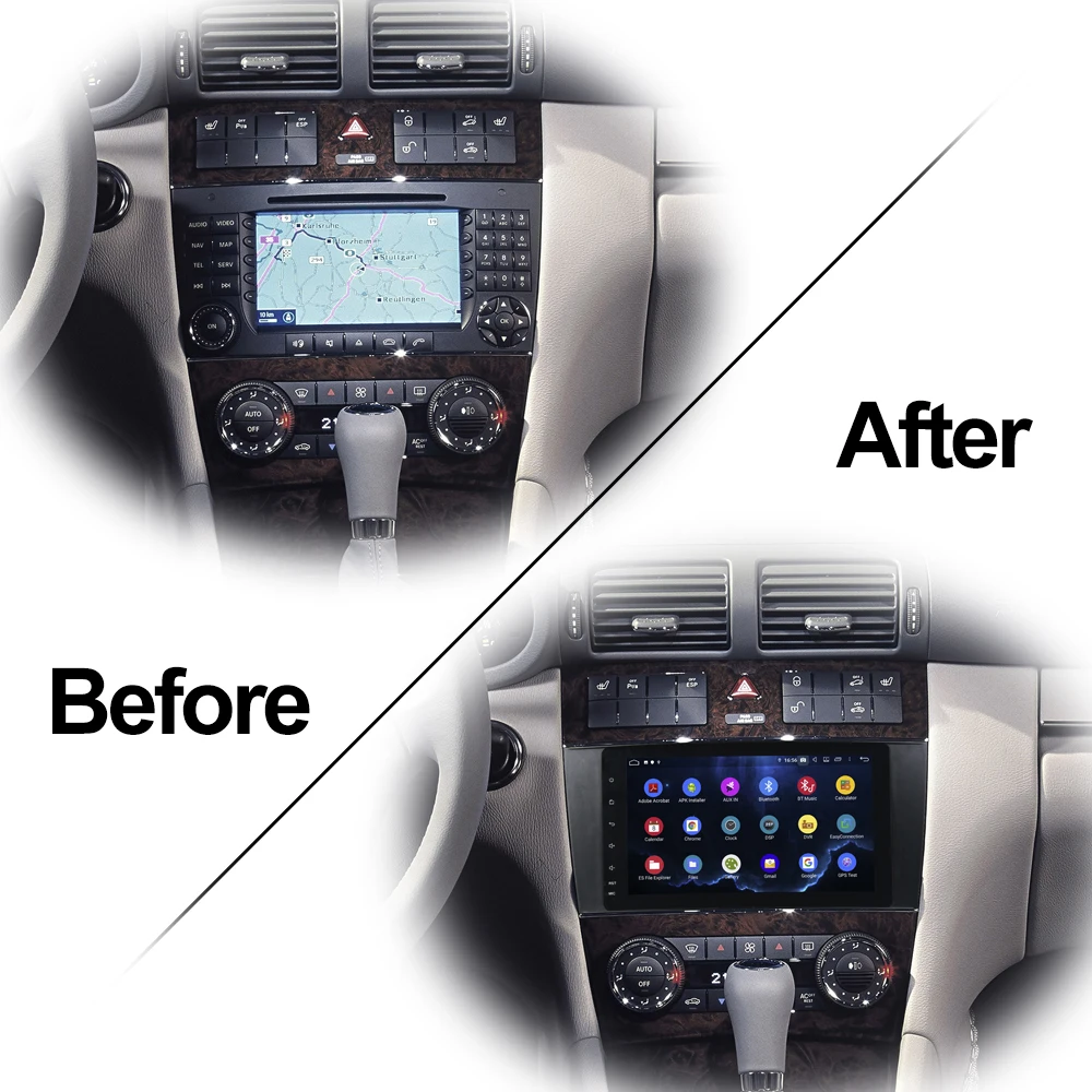 Owtosin 2 Din Android 9,0 автомобильный радиоприемник для Mercedes Benz C-Class W203 C180 C200 C220 C230 C240 C250 C270 C280 автомобильный gps навигация