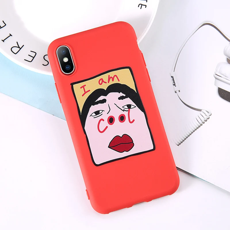 T7 Lovebay чехол для телефона для iPhone 11 6 6 S 7 8 Plus X XR XS 11Pro Max милый мультяшный буквенный олень смайлик Мягкий ТПУ чехол для iPhone - Цвет: T7