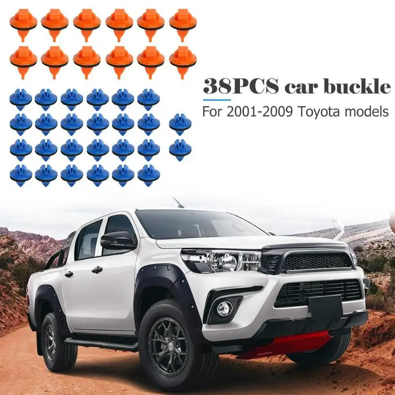 38 шт. пластиковые фиксаторы для крыла колеса Toyota 2001 2009|Клипсы и зажимы авто| |