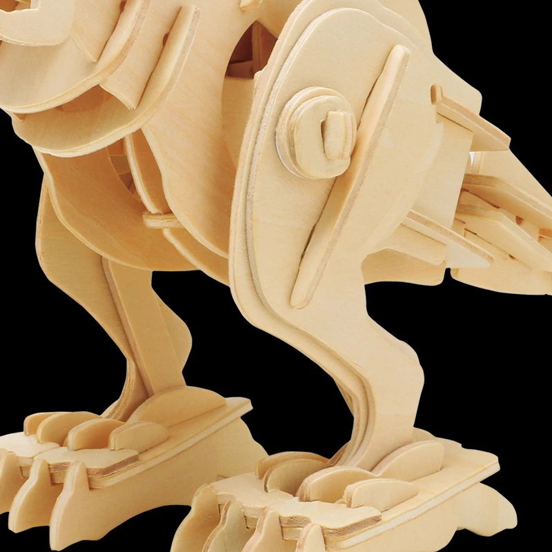 Robotime креативный DIY 3D ходячий T-rex деревянный пазл для сборки звукового управления динозавр игрушка подарок для детей и взрослых D210