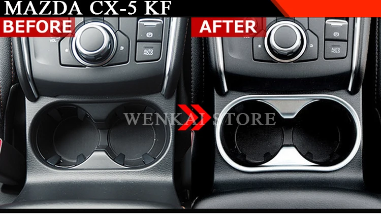 WENKAI для Mazda CX-5 CX5 ABS рамка держателя стакана воды декоративная накладка 1 шт. автомобильные аксессуары Стайлинг