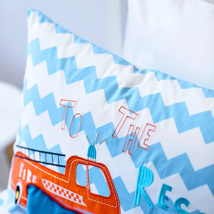 Бесплатная доставка Комплект постельного белья в виде полицейской машины синего