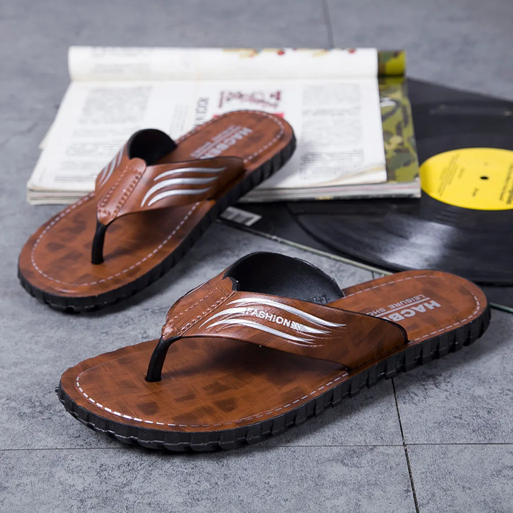 Мужские модные Вьетнамки пляжная обувь с мягкой подошвой удобные уличные