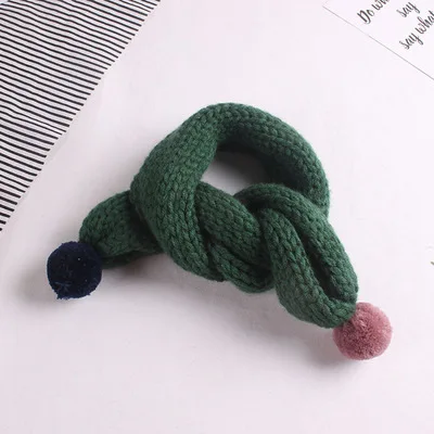 dark green Jeseca Аксессуары для одежды осень-зима толстые теплые шарфы для детей милый шарф для девочек, для мальчиков, милые теплые воротник распродажа - Цвет: dark green