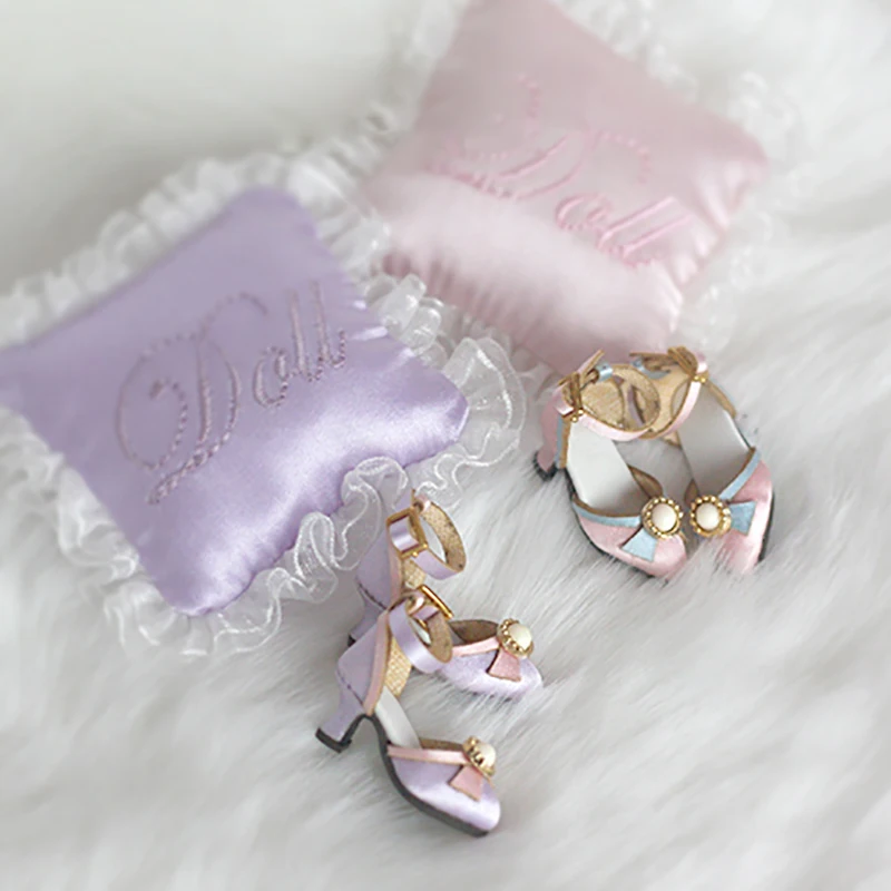 1 пара атласная мини-обувь на высоком каблуке Blyth Doll для куклы Blyth Pullip, Momoko, Jerryberry 1/6 обувь и платье для куклы аксессуары