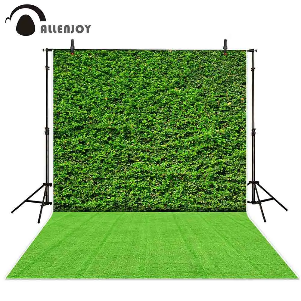 

Allenjoy photo background photocall green plant wall decoration grass outdoor party celebration activity photography backdrops