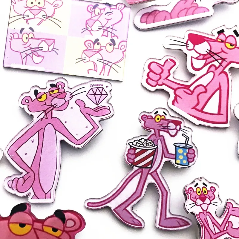 С изображением героев из мультфильмов 1 штука озорной розовый Panthe значки на