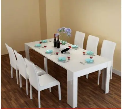 Стрейч таблице. Сложите обеденный стол и стулья - Цвет: 1Table 6chair