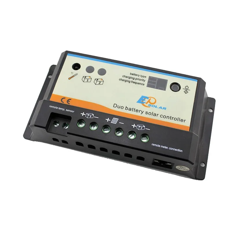 EPIPDB-COM 10A 20A 12V 24V Dual Core Duo два Батарея Солнечный контроллер заряда MT-1 метр ЖК-дисплей RTS150R47KA