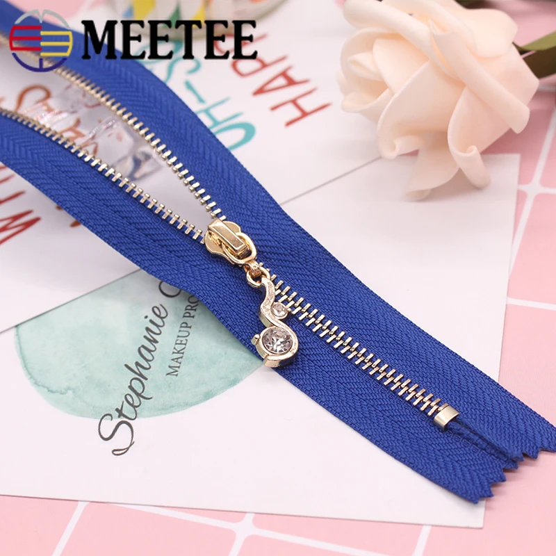 Meetee 2 5 шт./40/50 см 3 # металлическая молния с закрытым концом автоматической