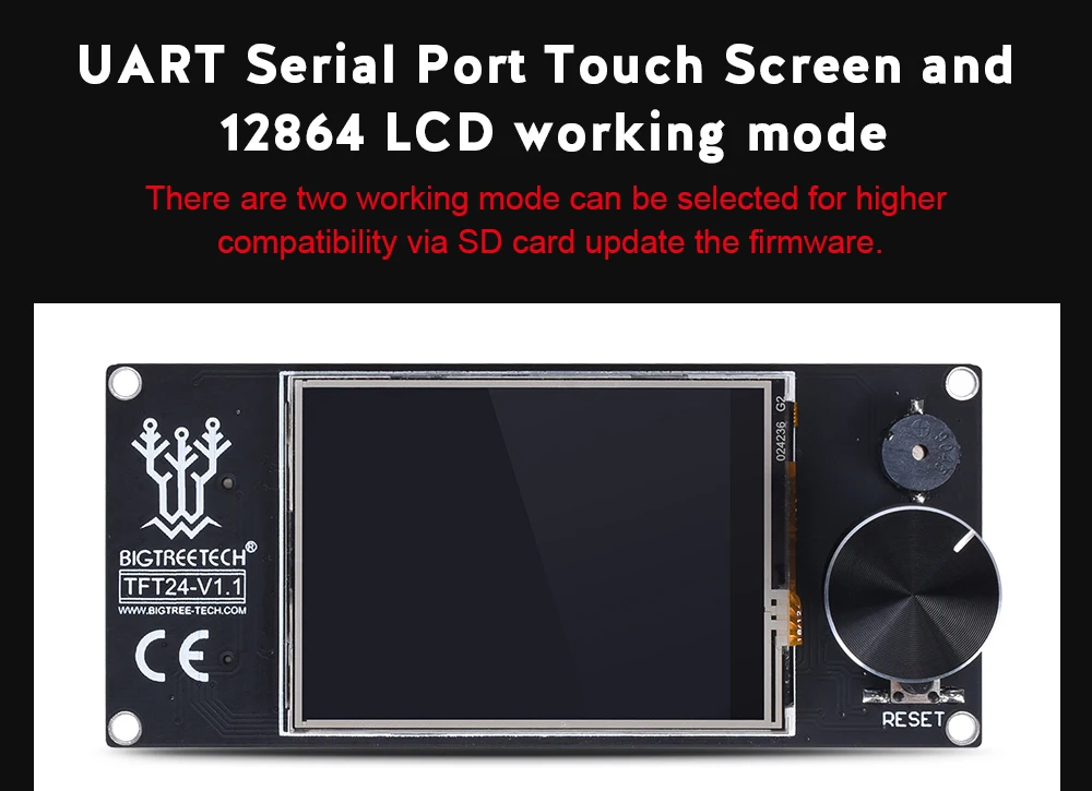 BIGTREETECH TFT24 V1.1 сенсорный экран дисплей совместимый 12864LCD 3D принтер запчасти VS MKS TFT2.4 для SKR PRO SKR V1.3 Ender-3