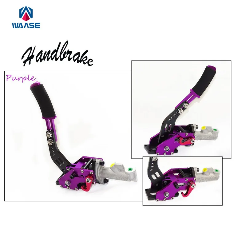 

Purple Universal Aluminium Auto Hydraulic Handbrake C-Style Vertical Adjustable Drift Rally Racing E-Brake Lever