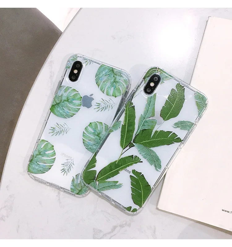 Сэм S10 милый лист прозрачный чехол для samsung Galaxy S6 S7 край S8 S9plus S10plus note8/9/4/5 ремешок задняя крышка+ ремень
