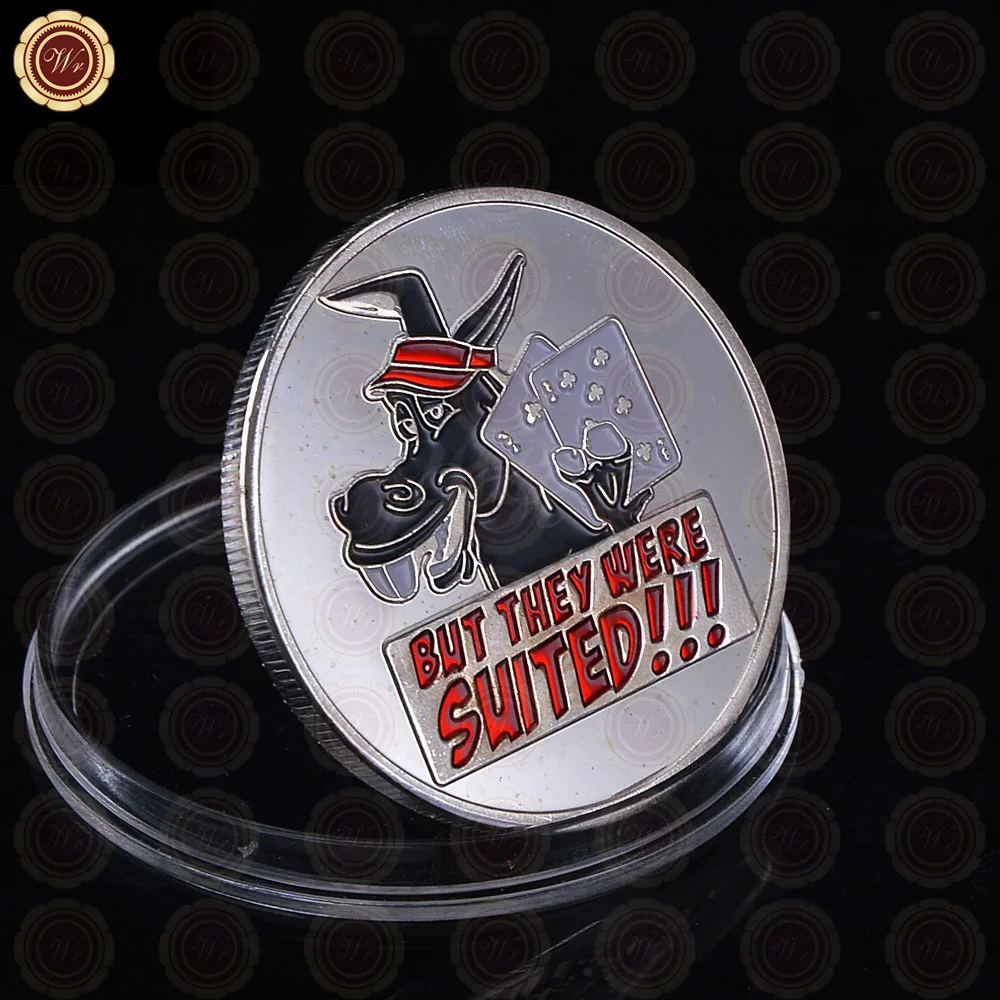 WR Новое поступление высокое качество Ослик покерные фишки казино памятная