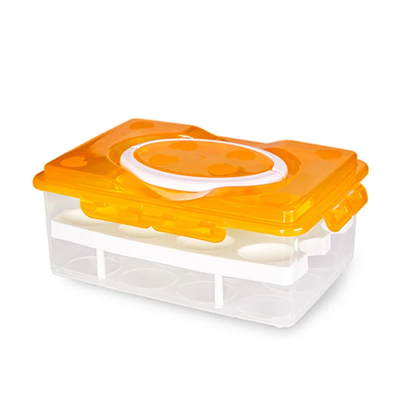 Высокое качество 2 Слои 24 Отверстия пластиковое яйцо держатель ящик для хранения