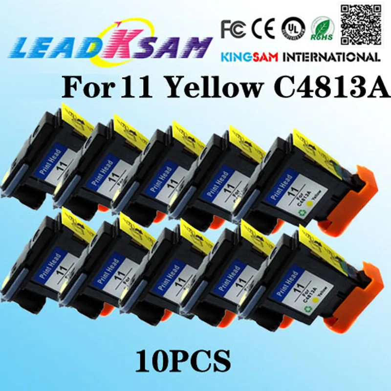 10x желтый печатающей головки совместимы для hp11 C4813A designjet 100 10 110 111 120 20 500 50 70 800 815 820