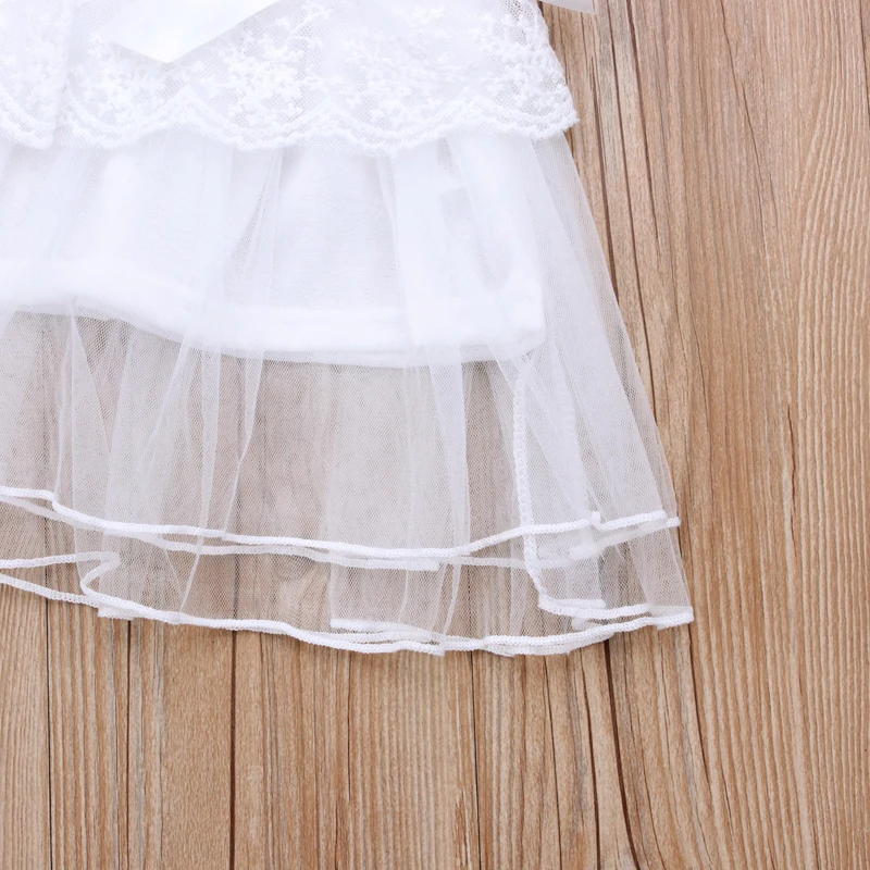Милое шифоновое кружевное платье принцессы для маленьких девочек летние и