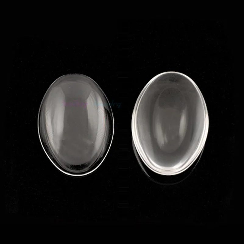 50pcs 13*18mm (4mm Thick) Clear Oval Domed Magnifying Acrylic Glass Cabochons For DIY Photo Pendant Tray Setting | Украшения и