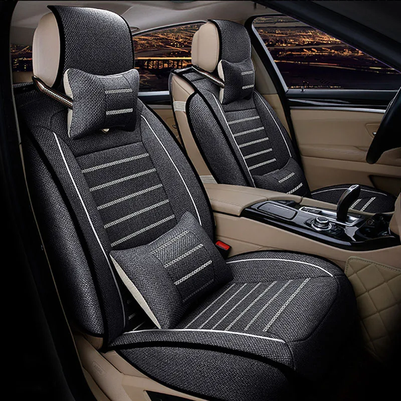 Льняные автомобильные чехлы для peugeot все модели 206 308 106 205 301 306 307 406 407 508 3008