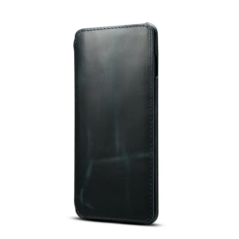 Blue Чехол-бумажник из натуральной коровьей кожи для samsung Galaxy Note 9 Note9, Ретро Чехол-книжка из натуральной кожи для samsung Galaxy Note 8 Note8 - Цвет: Blue