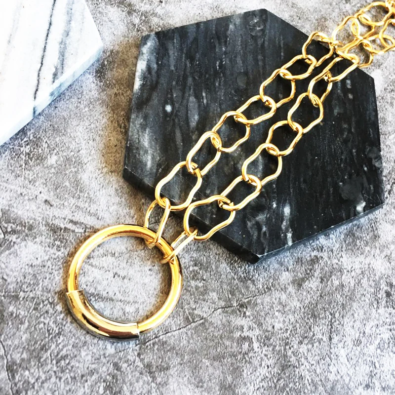 Coco &amp willow золотого цвета круглое ожерелье-Подвеска для женщин трендовая цепочка