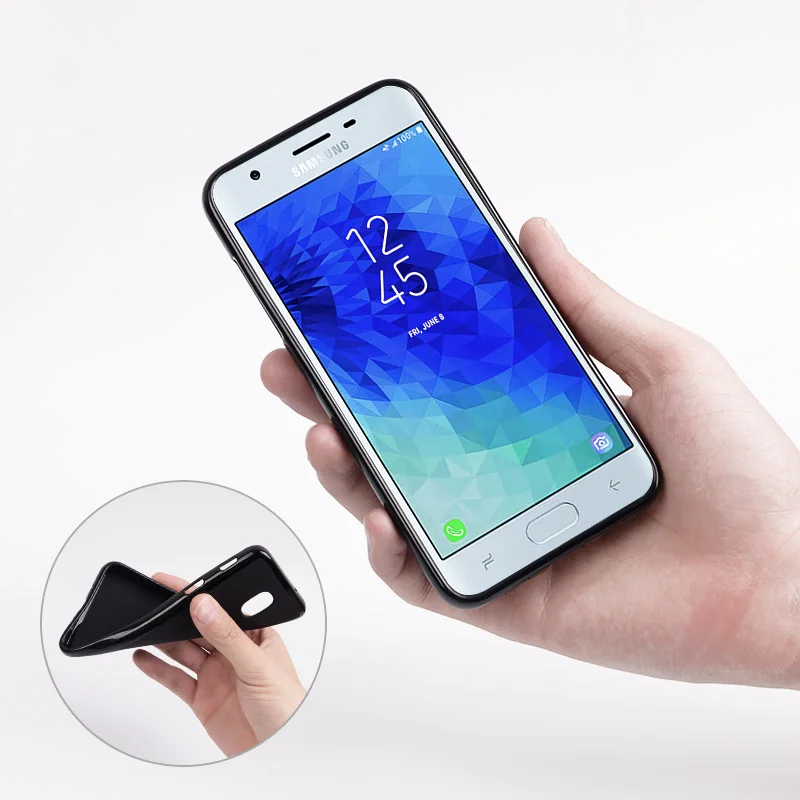 Для samsung Galaxy J3 2018 Чехол Мягкий ТПУ Силиконовая задняя крышка для J377 Fandas Капа