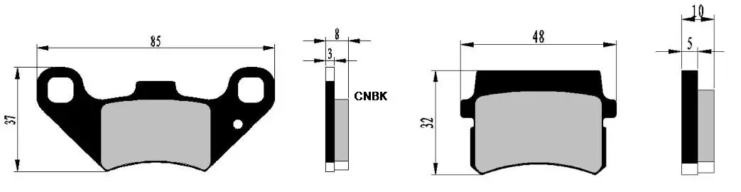 Набор дисковых тормозных колодок для кованых головок багги ATV ES150 ES 150 S Supersport 11R 2008