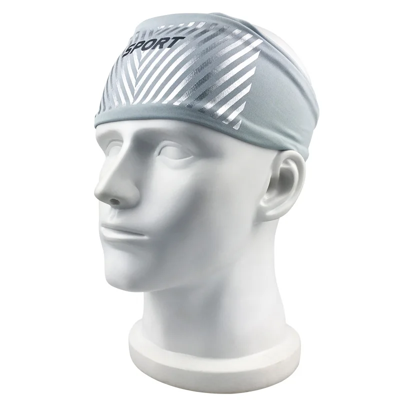 Gray Befusy Lyca абсорбент спорта пота повязка эластичный Sweatband для Для мужчин и Для Женщин Йога ленты для волос Голова Пота групп Тренажерный зал Спорт - Цвет: Gray