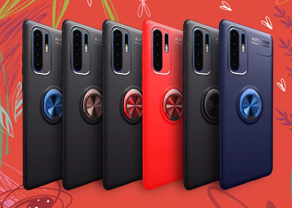 Роскошный автомобильный Магнитный кольцевой мягкий чехол для huawei P30 Pro P20 Lite полный чехол для huawei P20 P30 TPU противоударный бампер чехол