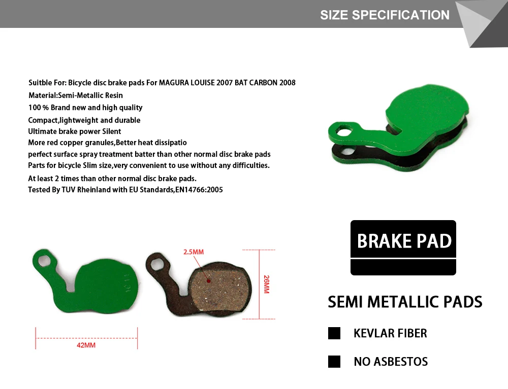 4 пары Осенние MTB велосипедные дисковые Тормозные колодки для MAGURA LOUISE 2007 BAT CARBON 2008