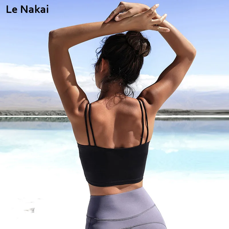 Женские футболки для йоги с ремешками на спине сексуальный топ рубашки