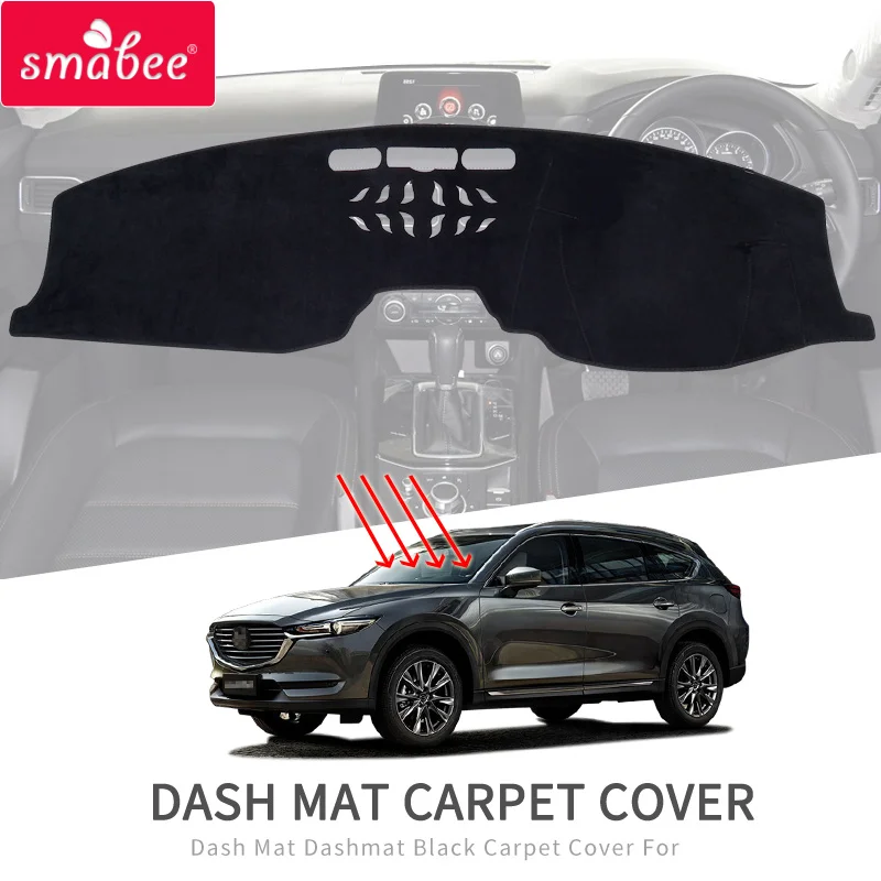Smabee тире коврик для Mazda CX-5 CX5 CX8 приборной коврик для леворульных автомобилей приборной панели ковровые покрытия козырек от солнца коврики черный