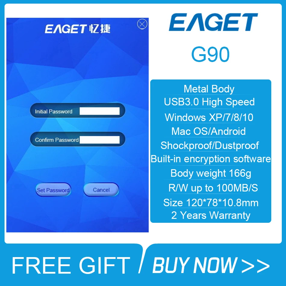 2 ТБ Eaget G90 500GB 1 USB 3 0 металлические Внешние жесткие диски шифрование портативный HDD