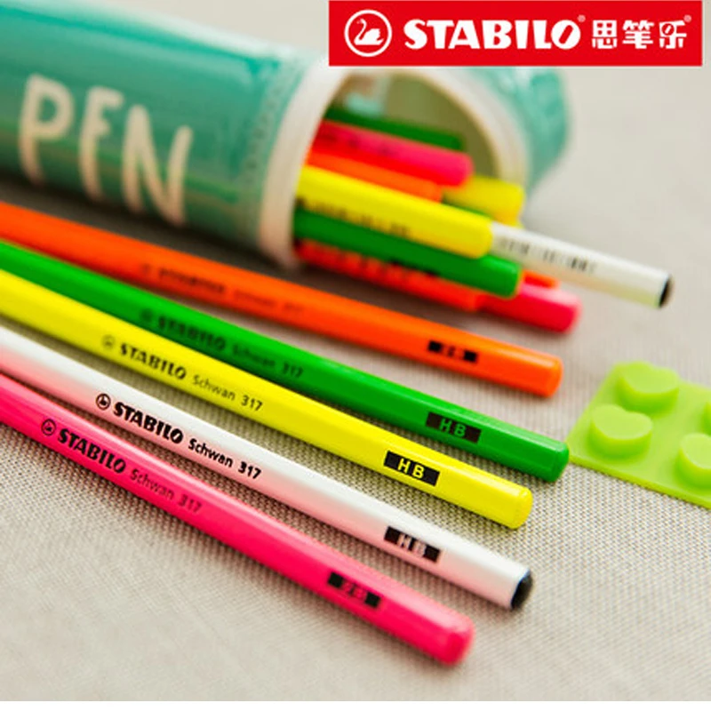 5 шт./лот Stabilo 317 шестиугольные карандаши HB/2B деревянные нетоксичные цветные