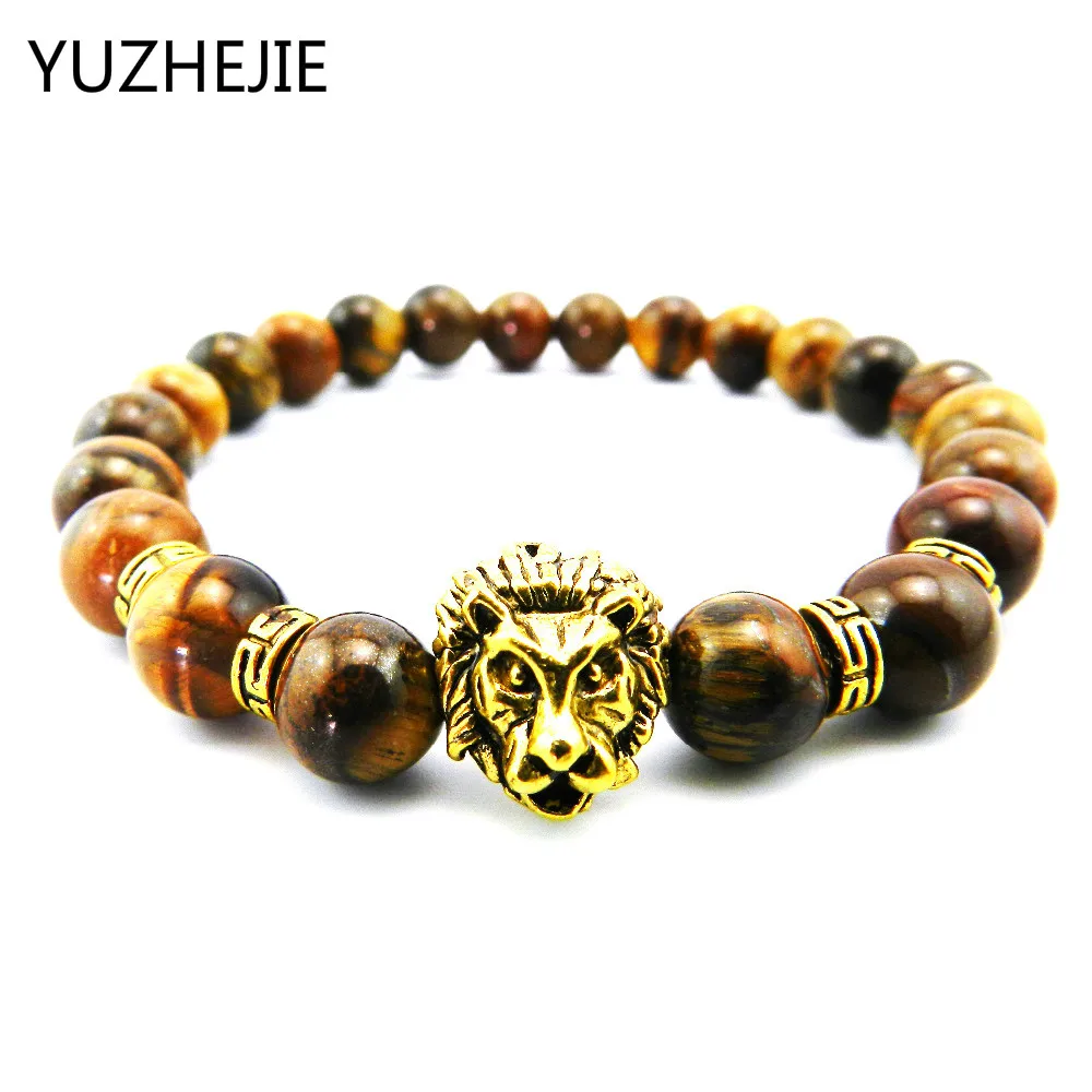 Новый стиль 2018 мужской браслет YUZHEJIE высококачественные бусины из натурального