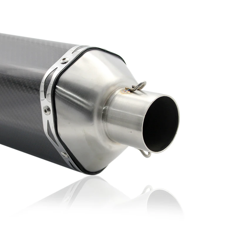 

ZS MOTOS Motorcycle Modified Scooter Ak Double Outlet Muffler exhaust pipe CBR 125 250 CB400/600 YZF FZ400 Z750Nice sound