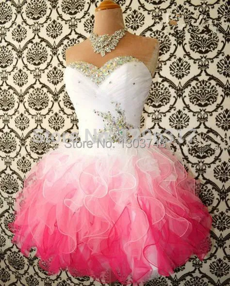 Elegant Short Prom Dresses 2015 Strapless Style With Gauze Ball Gowns Manual Drill Decorative Strap Bridesmaid DressesVestidos | Свадьбы и