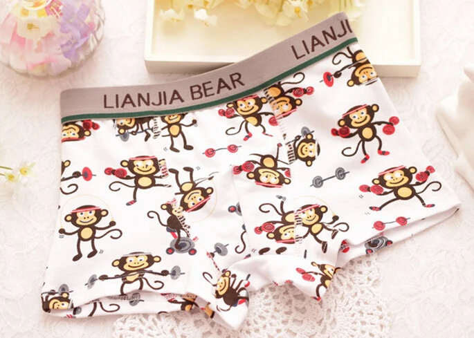 4 шт./Лот хлопковые трусы-боксеры для мальчиков |