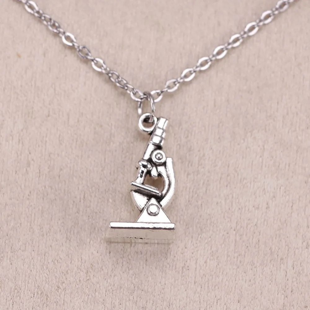 New Fashion Silver Pendant microscope instrument 21*11*8mm Necklace Women Exquisite Choker Jewelry | Украшения и аксессуары