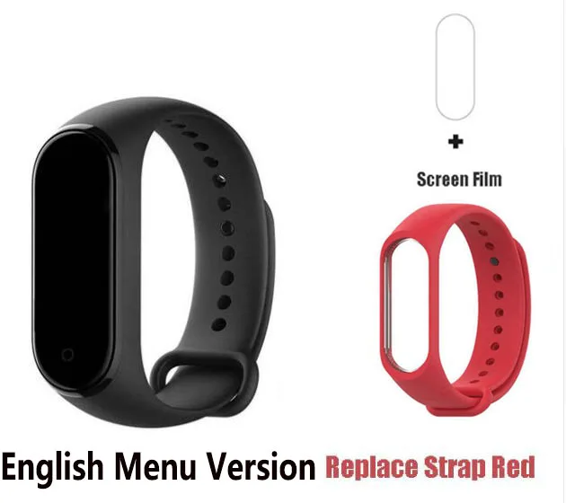 add red belt Xiaomi mi Band 4 новейший музыкальный Смарт mi band 4 браслет пульсометр фитнес 135 мАч цветной экран Bluetooth 5,0 - Цвет: add red belt