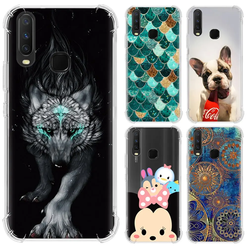 Shockproof Phone Case For Vivo Y17 / Y3 Y15 Y12 Art Painted Cute Cartoon TPU Silicone Soft |