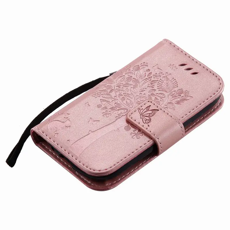 Чехол для samsung Galaxy S3 Mini, кожаный кошелек и силиконовый чехол для телефона samsung Galaxy S3 Mini, чехол с кошкой и деревом, флип-чехол