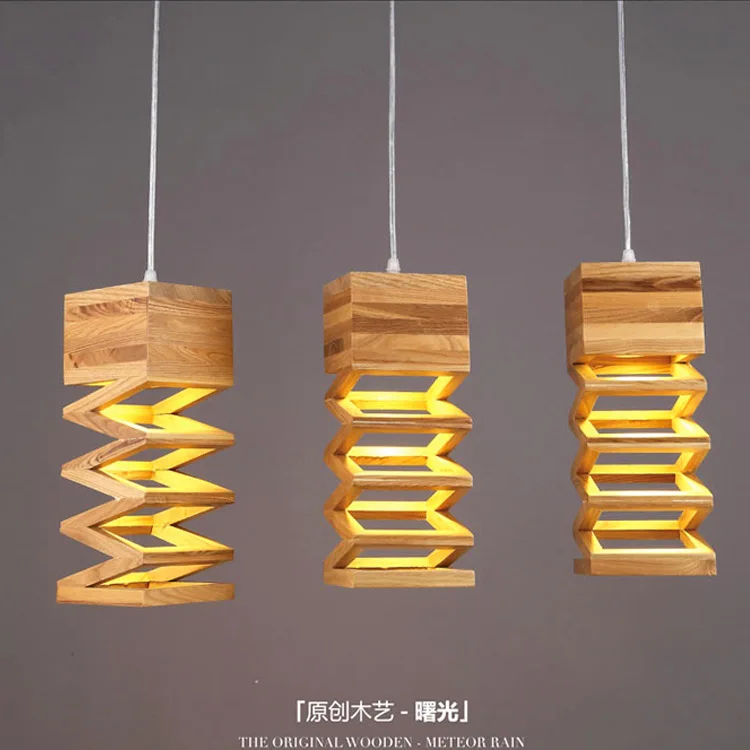 Светодиодные подвесные светильники в японском стиле с деревянной рамкой|led pendant