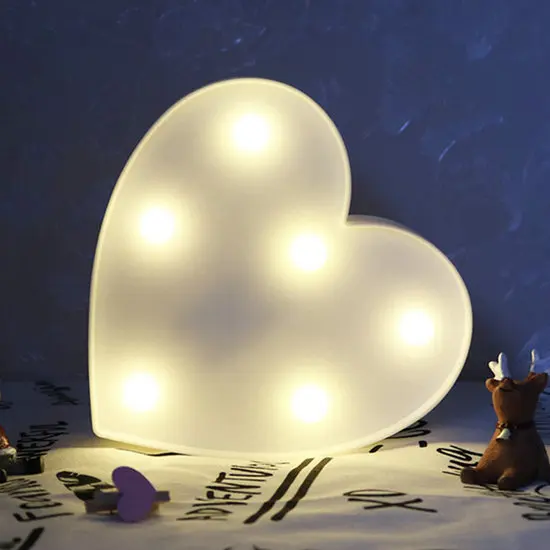 Heart Милый облачный Звездный лунный светодиодный 3D ночник, милый детский Настольный светильник для маленьких детей, декоративная лампа для спальни, внутреннее освещение - Испускаемый цвет: Heart