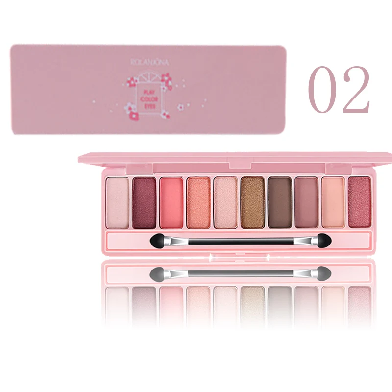 ICYCHEER 10 цветов матовые тени для век Naked Palette модные тени для век Палитра Блеск тени для век Корея набор косметики - Цвет: 02