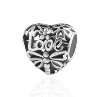 hpxmas wholesale 5pcslot heart pattern fits original charms charm fit bracelet accessories for making diy