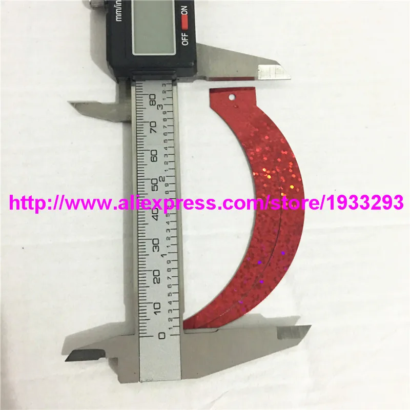 100 шт 85*17 мм лазерные красные пайетки с кошачьим хвостом в форме серпа для шитья