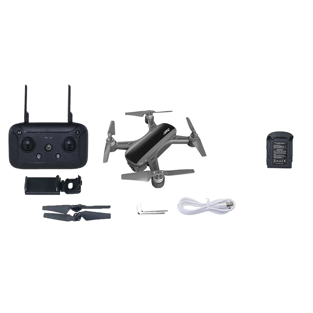 Black 1 Battery JJRC X9 5G 1080P WiFi FPV RC Drone GPS Brushless Gimbal Flow Positioning Altitude Hold Quadcopter Remote Control Helicopters - Color: Black 1 Battery