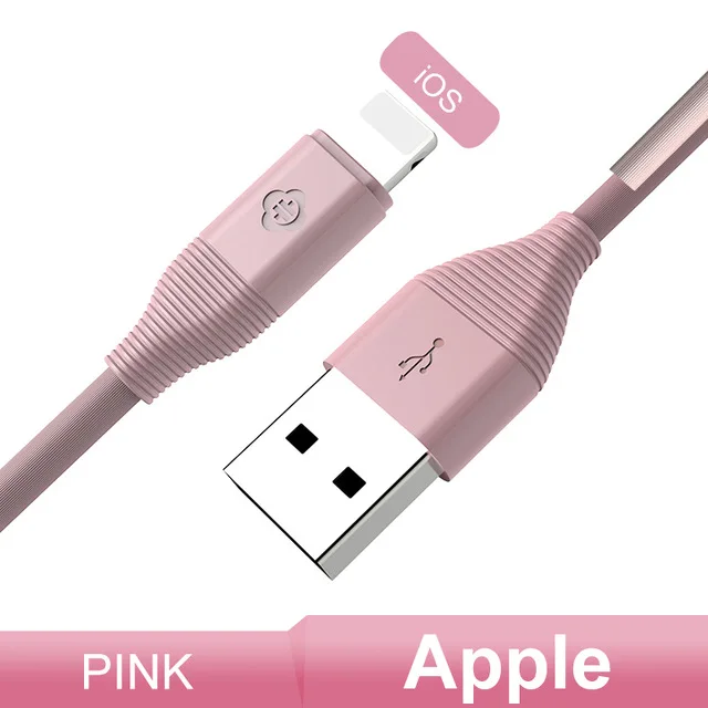 Pink TOTU USB кабель для передачи данных и зарядки для Lightning iPhone X 8 7 6 6s s Plus 5 кабели для быстрой зарядки короткий длинный шнур для мобильного телефона - Цвет: Pink