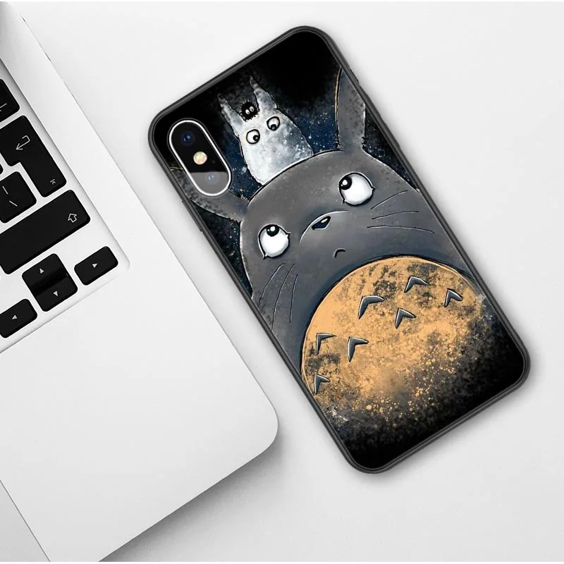 Милый мягкий чехол для телефона Totoro iPhone 12 Pro Max SE 2020 студийный с рисунком из